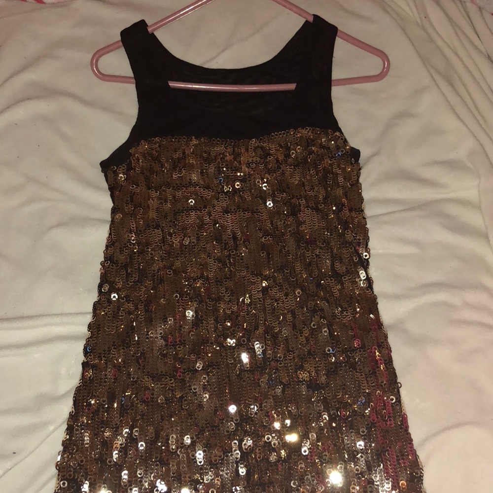 Black and Gold sequined dress